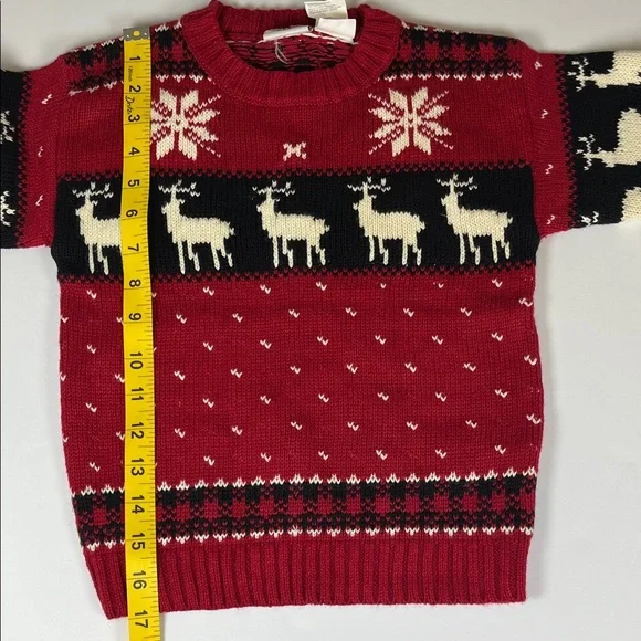 Good Lad Boys Red Reindeer Pattern Sweater. Sz 5 - Picture 7 of 7